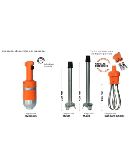 ACCESORIOS Y PIEZAS DESMONTABLES PARA BATIDORES SENIOR