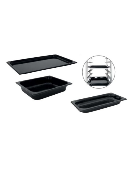 CUBETA - BANDEJA GN ESMALTADA NEGRA ANTIADHERENTE