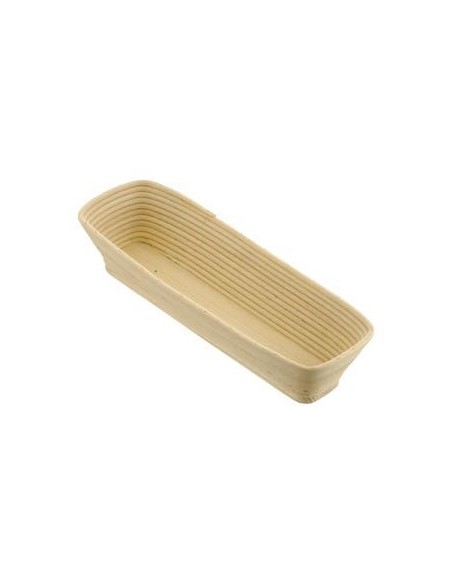 MOLDES PARA PAN DE MIMBRE - RATTAN BANNETON ALARGADO Y ANGULAR CON BASE DE MADERA 