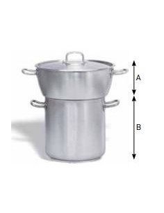 CONJUNTO CUSCUSERA BOMBEADA, CON TAPA 