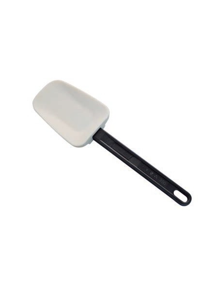 ESPATULA CON LENGUA FORMA DE CUCHARA DE SILICONA CON MANGO DE PLASTICO