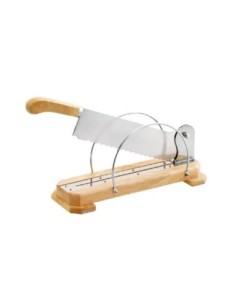 GUILLOTINA CORTADORA DE PAN CON BASE DE MADERA