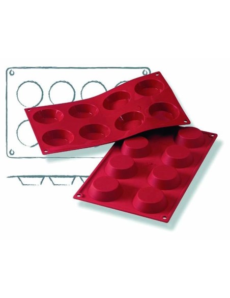 PLACAS DE MOLDES EN  SILICONA TARTALETA GRANDE