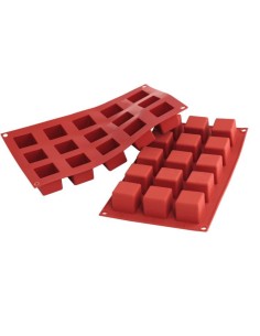 PLACAS DE MOLDES EN  SILICONA CUBO MEDIANO