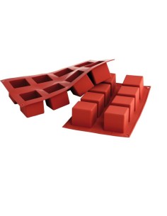 PLACAS DE MOLDES EN  SILICONA CUBO