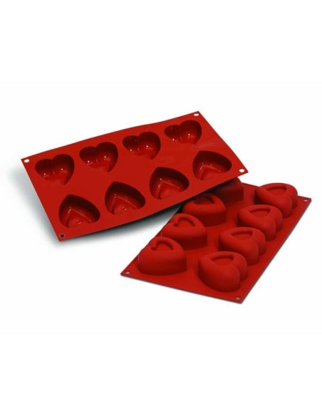 PLACAS DE MOLDES EN  SILICONA CORAZON PASION GRANDE