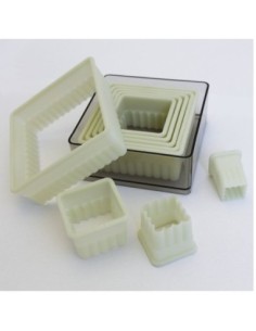 CORTAPASTAS PASTELERIA NYLON - CUADRADO RIZADO