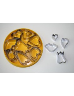 CORTAPASTAS PASTELERIA CORAZONES VARIOS, LABIOS Y FLORES