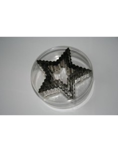 CORTAPASTAS PASTELERIA  ESTRELLA RIZADOS. JUEGO DE 4 PIEZAS