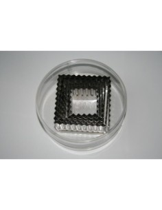 CORTAPASTAS PASTELERIA  CUADRADO RIZADOS JUEGO DE 6 PIEZAS