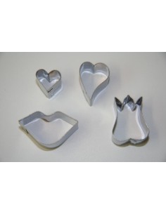 CORTAPASTAS PASTELERIA CORAZONES VARIOS, LABIOS Y FLORES 2