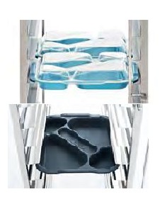 CARRO DE BANDEJAS FAST FOOD / SERVICIO INOXIDABLE 2