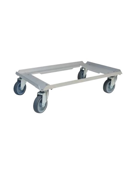 BASE RODANTE ALUMINIO PARA CUBETAS 40X60 O CAJA TERMOAISLANTE TOP-BOX GN 1/1