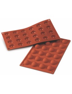PLACAS DE MOLDES EN SILICONA SEMI ESFERAS MINI