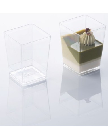 VASITOS DE PLASTICO CUADRADOS