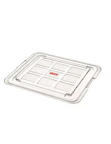 CUBETA TRANSPARENTE CON TAPA PARA ALIMENTOS