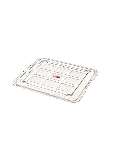 CUBETA TRANSPARENTE CON TAPA PARA ALIMENTOS