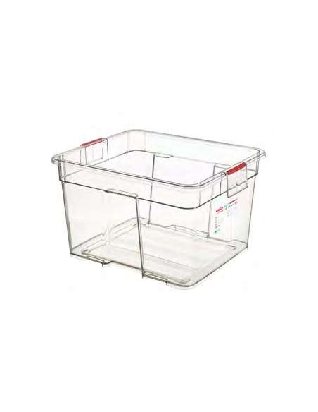 CUBETA TRANSPARENTE CON TAPA PARA ALIMENTOS