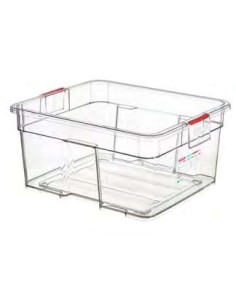 CUBETA TRANSPARENTE CON TAPA PARA ALIMENTOS