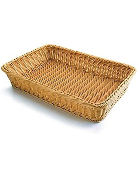 CESTA PARA PAN RECTANGULAR IMITACION MIMBRE