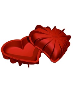 MOLDE TARTA EN SILICONA CORAZON