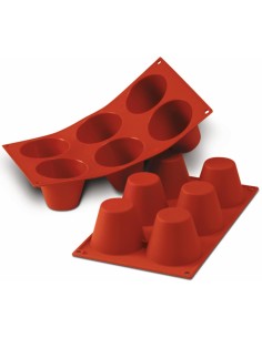 PLACAS DE MOLDES EN  SILICONA MUFFIN GRANDE 75mm