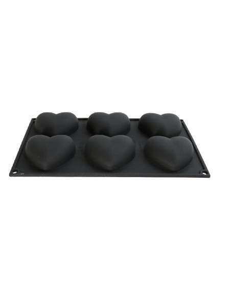 PLACAS DE MOLDES EN SILICONA - CORAZON BOMBEADO