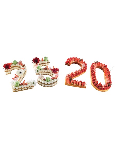 CORTAPASTAS NUMEROS PARA TARTAS INOX.