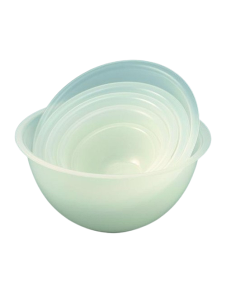 CALDERO - BOL - BOWL  FONDO PLANO PLASTICO LADOS BOMBEADOS