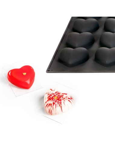 PLACAS DE MOLDES EN SILICONA PROFESIONAL CORAZON