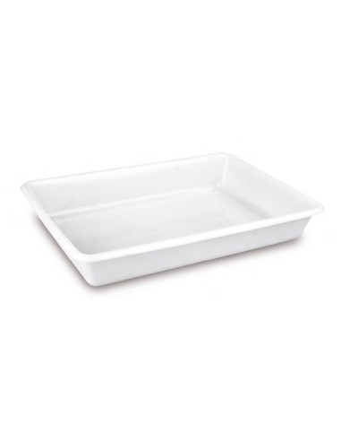CUBETA RECTANGULAR PLASTICO BLANCO