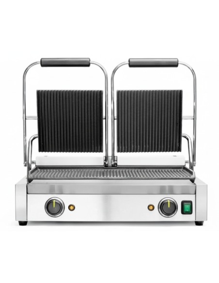 GRILL - PARRILLA DE CONTACTO DOBLE  ESTRIADA